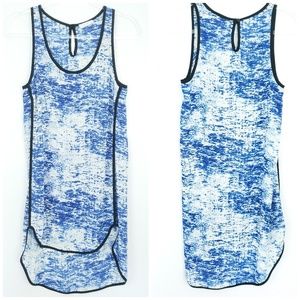 Lush Nordstrom Rack Blue Watercolor High Low Tunic